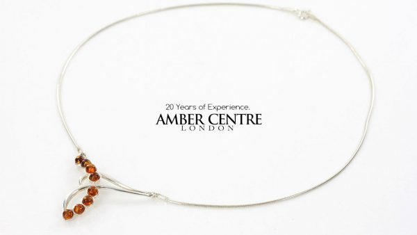 Amber Necklace Handmade German Baltic Amber In 925 Sterling Silver N036 RRP£65!!!