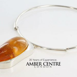 Butterscotch Amber Necklace German Baltic Amber 925 Silver-N128 RRP£850!!!