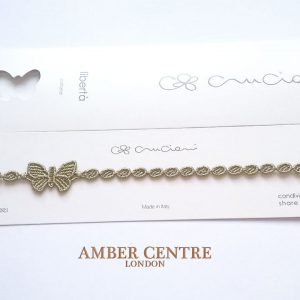 Cruciani Olive Green Butterfly Necklace RRP£20!!!