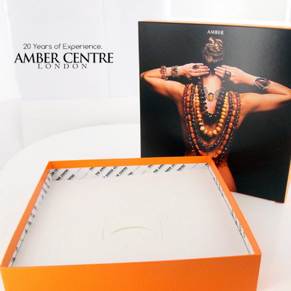 AMBER NECKLACE ELEGANT German BALTIC Amber in 925 STERLING SILVER- N068 RRP£265!!!