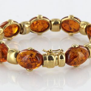 Italian Handmade Elegant Unique German Baltic Amber Bangle In 9ct solid Gold-GBAN003 RRP£2500!!!