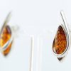 Italian Design Handmade Baltic Amber Stud Earrings In 925 Silver ST0099 RRP£40!!!