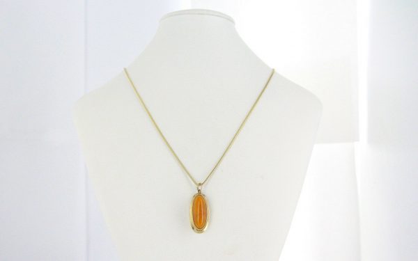 Antique Butterscotch German Baltic Amber Pendant in 9ct UK solid Gold-GP0044Y RRP£375!!