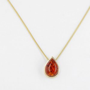 Italian Handmade Elegant German Baltic Amber Pendant in 9ct solid Gold- GP0048 RRP£295!!!