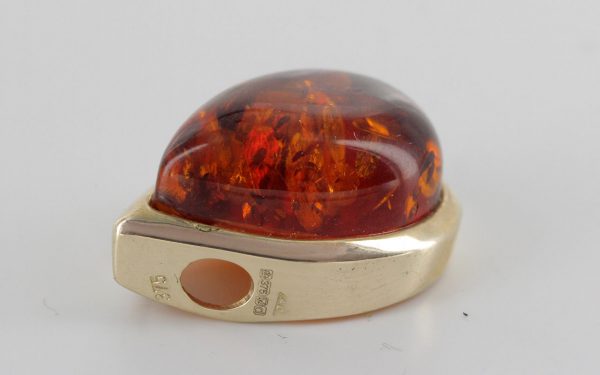 Italian Handmade Elegant German Baltic Amber Pendant in 9ct solid Gold- GP0048 RRP£295!!!