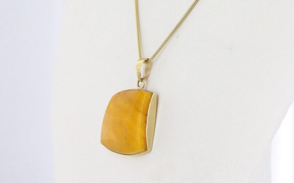 Antique German Butterscotch Baltic Amber Pendant in 9ct solid Italian Gold-GP0049Y RRP£725!!!