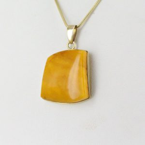 Antique German Butterscotch Baltic Amber Pendant in 9ct solid Italian Gold-GP0049Y RRP£725!!!