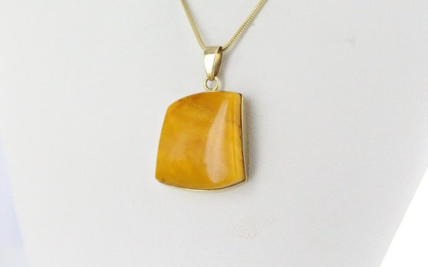 Antique German Butterscotch Baltic Amber Pendant in 9ct solid Italian Gold-GP0049Y RRP£725!!!