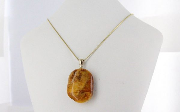 Antique Butterscotch German Baltic Amber Pendant in 9ct solid Italian Gold-GP0050Y RRP£925!!!