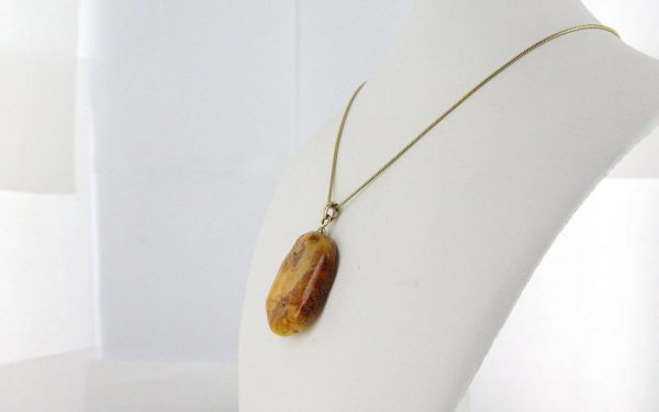 Antique Butterscotch German Baltic Amber Pendant in 9ct solid Italian Gold-GP0050Y RRP£925!!!