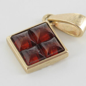 Italian Made Modern Elegant German Amber Pendant in 9ct solid Gold -GP0059 RRP£125!!!