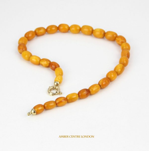 Antique German Konigsberg Butterscotch Baltic Amber Bead Necklace A0609 RRP£3000!!!