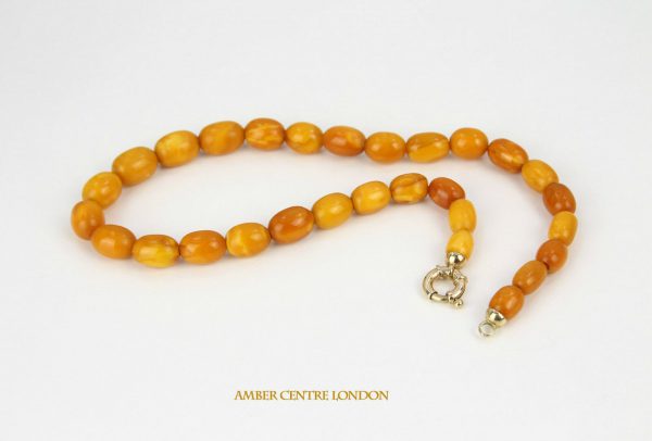 Antique German Konigsberg Butterscotch Baltic Amber Bead Necklace A0609 RRP£3000!!!