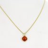 Italian Made Modern Elegant German Baltic Amber Pendant in 9ct Gold -GP0118 RRP£145!!!