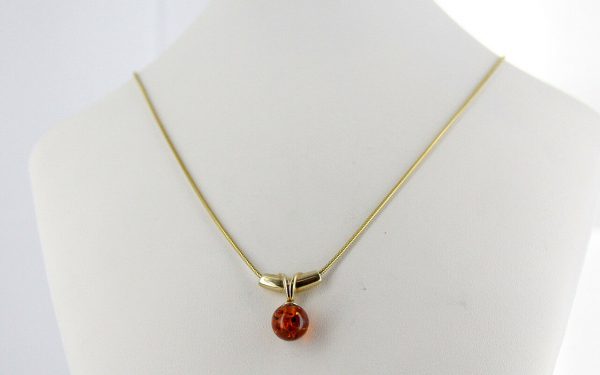 Italian Handmade Elegant Unique GermanBaltic Amber Pendant in 9ct Gold -GP0195 RRP£275!!!