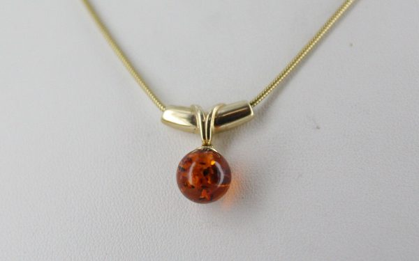 Italian Handmade Elegant Unique GermanBaltic Amber Pendant in 9ct Gold -GP0195 RRP£275!!!