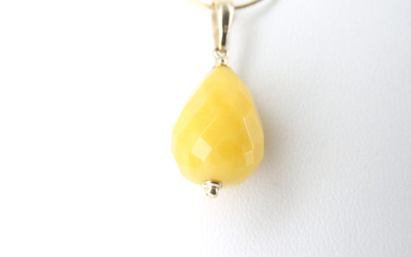 Italian made Beautifully Handcrafted Antique German Butterscotch Amber Teardrop Pendant 9ct solid Gold Loop GP0303 RRP£245!!