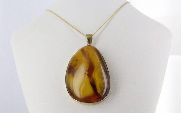 German Unique Butterscotch Honey Unique Baltic Amber Pendant In 9ct solid Italian Gold GP0278Y RRP£3000!!!