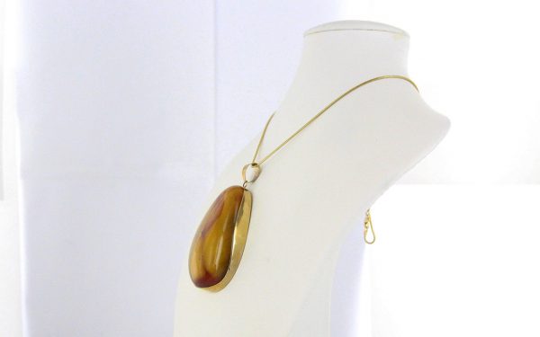 German Unique Butterscotch Honey Unique Baltic Amber Pendant In 9ct solid Italian Gold GP0278Y RRP£3000!!!