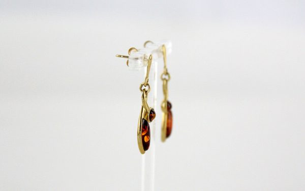 Italian Made German Baltic Amber Knot Style Earrings 9ct solid Gold GE0107 RRP£250!!!