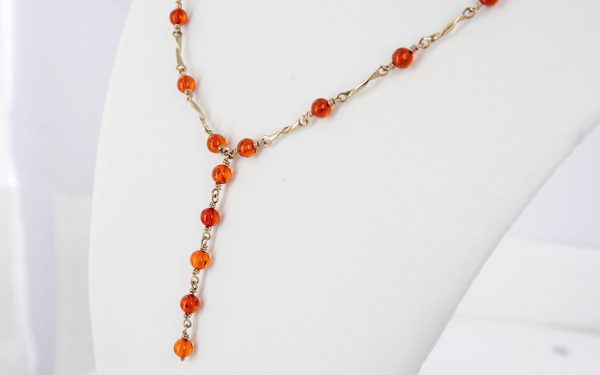 Italian Handmade German Baltic Amber Necklace in 9ct solid Gold- GN0013 RRP£850!!!