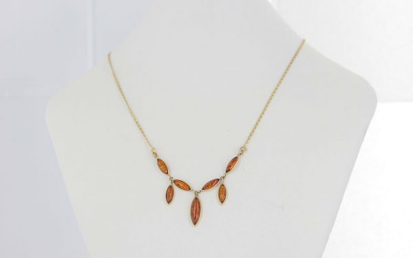 Italian Handmade German Baltic Amber Necklace in 9ct solid Gold- GN0052 RRP£495!!!