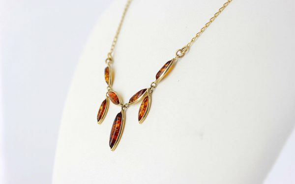 Italian Handmade German Baltic Amber Necklace in 9ct solid Gold- GN0052 RRP£495!!!