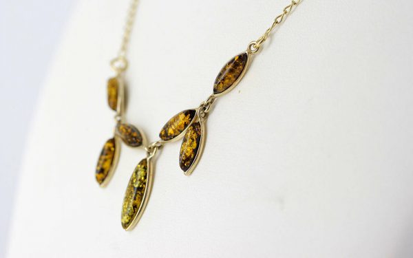 Italian Made German Green Baltic Amber Necklace in 9ct Gold-GN0052G RRP£495!!!