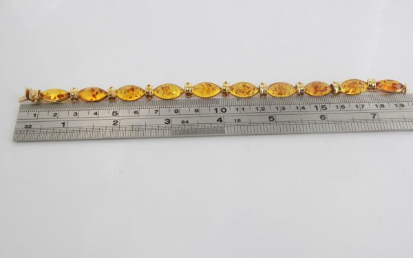 ITALIAN HANDMADE UNIQUE GERMAN BALTIC AMBER BRACELET IN 18CT solid GOLD -GBR106 RRP£2500!!!