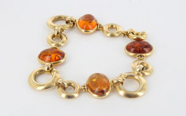 ITALIAN HANDMADE UNIQUE GERMAN BALTIC AMBER BRACELET IN 18CT solid GOLD -GBR105 RRP£3500!!!