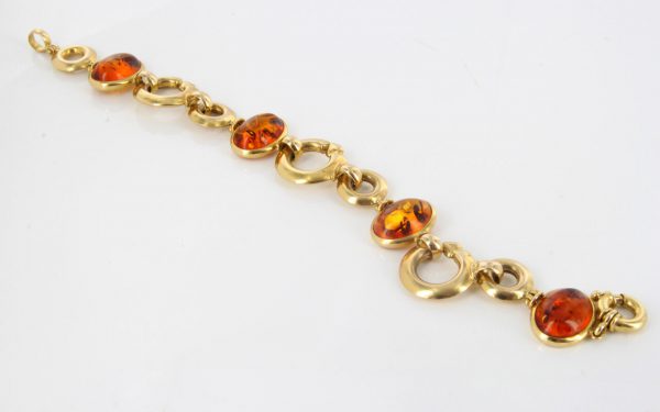 ITALIAN HANDMADE UNIQUE GERMAN BALTIC AMBER BRACELET IN 18CT solid GOLD -GBR105 RRP£3500!!!