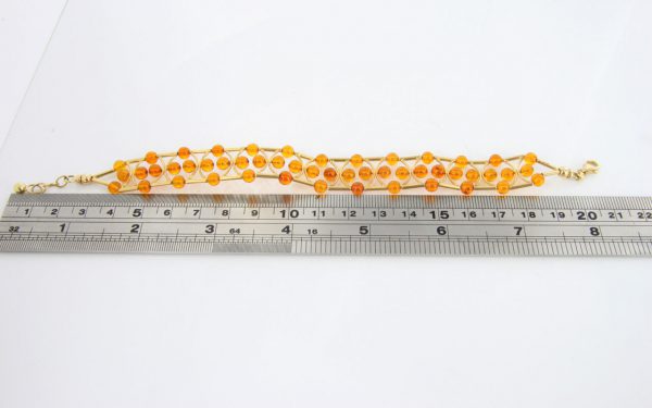 IITALIAN HANDMADE UNIQUE GERMAN BALTIC AMBER BRACELET IN 18CT solid GOLD -GBR104 RRP£1950!!