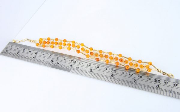 IITALIAN HANDMADE UNIQUE GERMAN BALTIC AMBER BRACELET IN 18CT solid GOLD -GBR104 RRP£1950!!