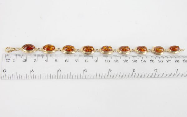 ITALIAN MADE UNIQUE GERMAN BALTIC AMBER BRACELET IN 18CT solid GOLD -GBR101 RRP£2450!!!