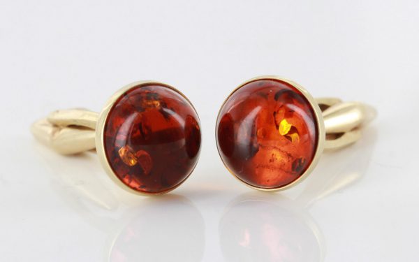 Italian Made German Baltic Amber Cufflinks In Solid 9ct Gold GF003 RRP£495!!!