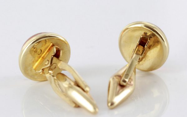 Italian Made German Baltic Amber Cufflinks In Solid 9ct Gold GF003 RRP£495!!!