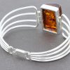 Italian Handmade Unique Bangle German Baltic Amber 925 Silver - BAN002 RRP £395!!!
