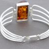 Italian Handmade Unique Bangle German Baltic Amber 925 Silver - BAN002 RRP £395!!!