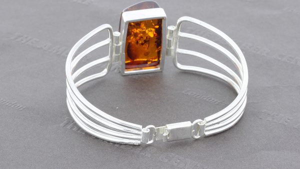 Italian Handmade Unique Bangle German Baltic Amber 925 Silver - BAN002 RRP £395!!!