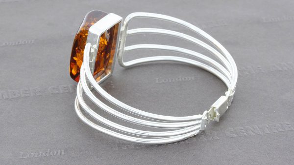 Italian Handmade Unique Bangle German Baltic Amber 925 Silver - BAN002 RRP £395!!!