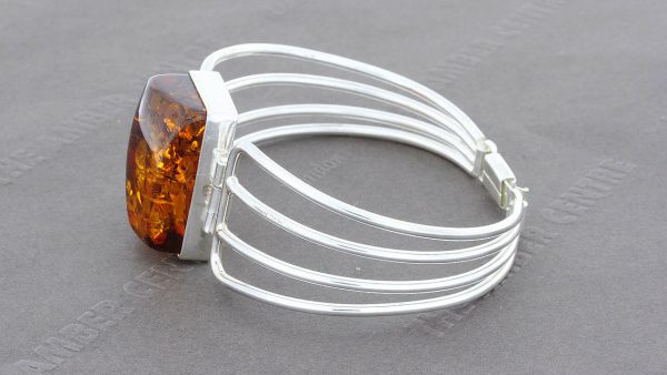 Italian Handmade Unique Bangle German Baltic Amber 925 Silver - BAN002 RRP £395!!!