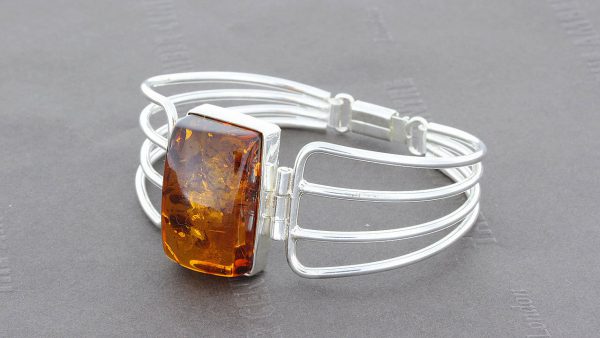 Italian Handmade Unique Bangle German Baltic Amber 925 Silver - BAN002 RRP £395!!!