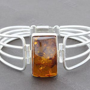 Italian Handmade Unique Bangle German Baltic Amber 925 Silver - BAN002 RRP £395!!!