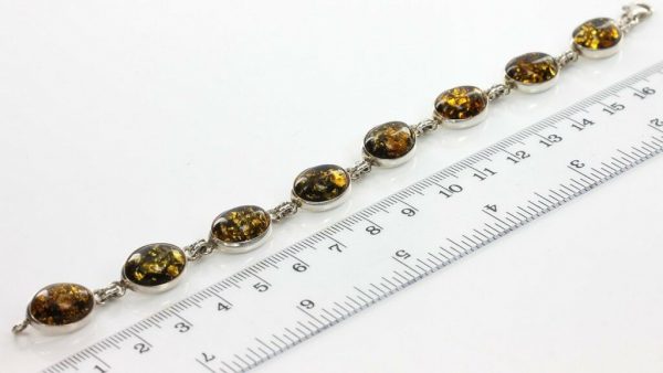 ITALIAN STYLE GERMAN BALTIC AMBER HANDMADE BRACELET 925 SILVER BR035 RRP£150!!!