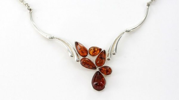 AMBER NECKLACE Handmade GERMAN BALTIC Amber IN 925 SILVER N028 RRP£80!!