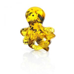 Mexican Dominican Amber Octopus Beautiful Carving Super Item -OT5223 £995!!!