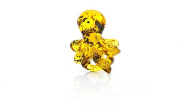 Mexican Dominican Amber Octopus Beautiful Carving Super Item -OT5223 £995!!!