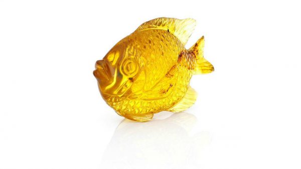 Mexican Amber Unique Fish Carving Super Quality Collectible Item -OT5225 £900!!!