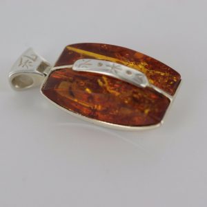 German Baltic Amber Pendant 925 Silver unique Handmade PE0240 RRP£70!!