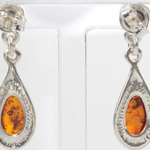 Italian Style German Baltic Amber Elegant Earrings 925 Silver E0003 RRP £30!!!